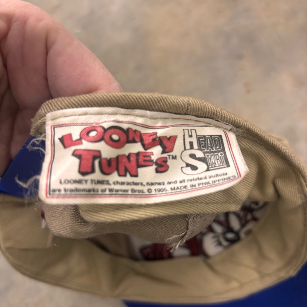 Vintage 1995 Taz Tasmanian Devil Looney Tunes Snapback Hat Head Start 90s Cap - Picture 5 of 6